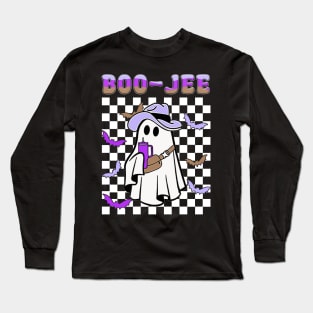 Spooky Season Cute Ghost Halloween Costume Boujee Boo-Jee Long Sleeve T-Shirt